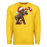 Lemon Christmas Candy Cane Baby Gorilla Premium Sweatshirt - LillyAllenDesigns