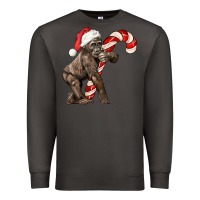 Smoke Christmas Candy Cane Baby Gorilla Premium Sweatshirt - LillyAllenDesigns