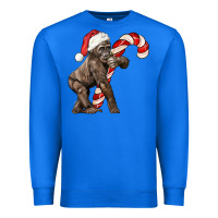 True Royal Christmas Candy Cane Baby Gorilla Premium Sweatshirt - LillyAllenDesigns