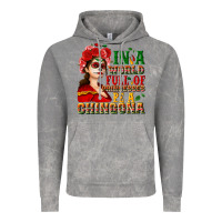 Cloud Rock In a world full of princesses be a chingona Vintage Hoodie - NancyCooperArtShop