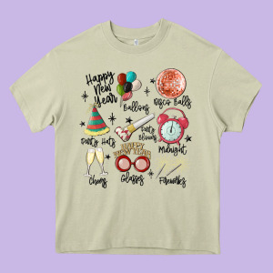 Happy New Year Heavy Core Tee Designed By Maliassmallbusiness