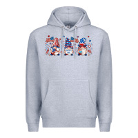 Heather Grey 4th of july gnomes libbey glass Premium Hoodie - RanaPortraitStore