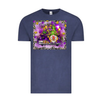 Vintage Denim Mardi Gras gnome on the truck Vintage Tee - NancyCooperArtShop