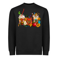 Black Teacher Coffee Cups Heavyweight Sweatshirt - FaDigitalArtStudio