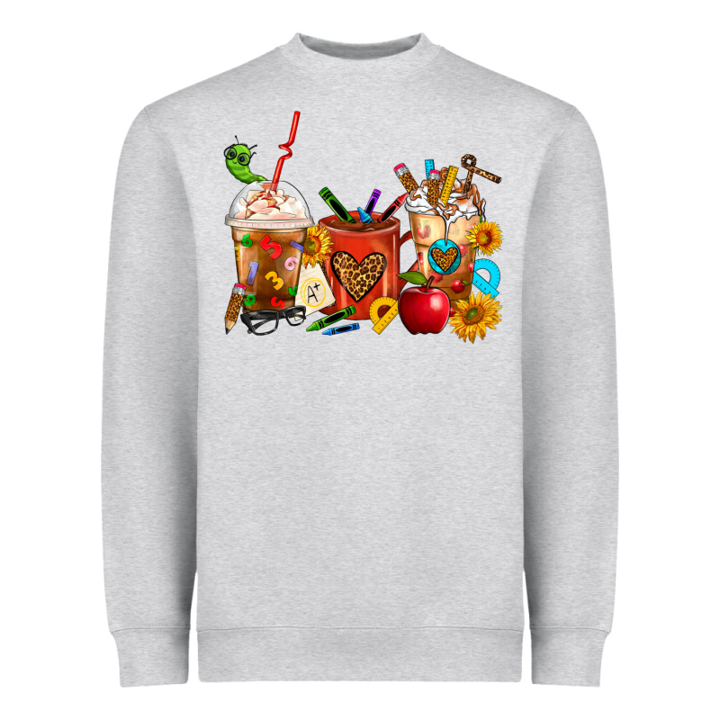 Teacher Coffee Cups Heavyweight Sweatshirt by FaDigitalArtStudio | Teevron
