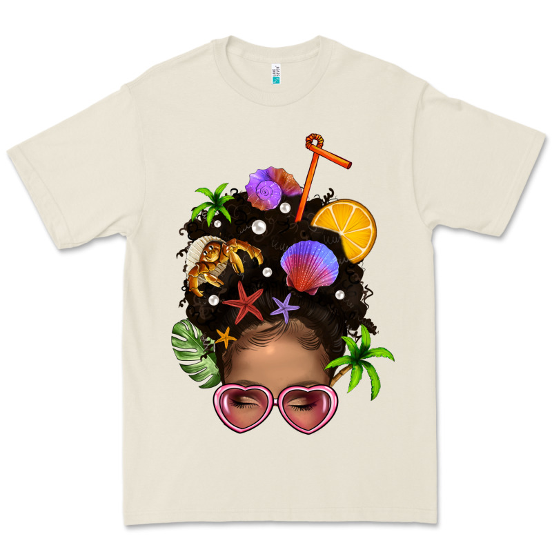 Beach Hair Afro Messy Bun Bbs Premium Tee by BundleAndBundleShop | Teevron