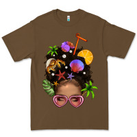 Cacao Beach Hair Afro Messy Bun Bbs Premium Tee - BundleAndBundleShop