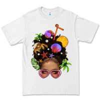 White Beach Hair Afro Messy Bun Bbs Premium Tee - BundleAndBundleShop