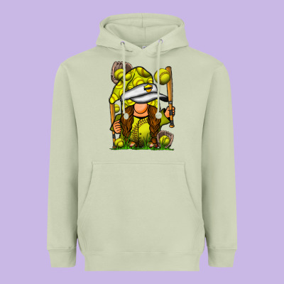 Softball Gnome Heavyweight Hoodie Designed By Sublimationcraftshop