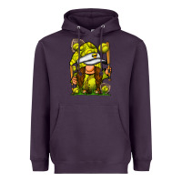 Plum softball gnome Heavyweight Hoodie - SublimationCraftShop