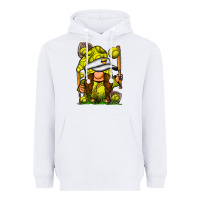 White softball gnome Heavyweight Hoodie - SublimationCraftShop
