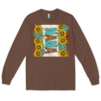 Chestnut nana sunflowers and turquoise gemstones Long Sleeve Tee - TumblerDesignByShophia
