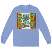 Colony Blue nana sunflowers and turquoise gemstones Long Sleeve Tee - TumblerDesignByShophia