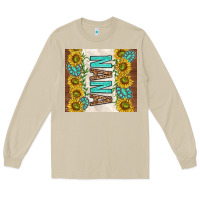 Mushroom nana sunflowers and turquoise gemstones Long Sleeve Tee - TumblerDesignByShophia