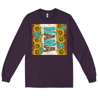 Plum nana sunflowers and turquoise gemstones Long Sleeve Tee - TumblerDesignByShophia