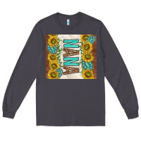 Smoke nana sunflowers and turquoise gemstones Long Sleeve Tee - TumblerDesignByShophia