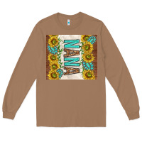 Toasted Coconut nana sunflowers and turquoise gemstones Long Sleeve Tee - TumblerDesignByShophia