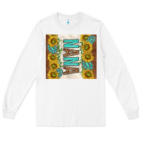 White nana sunflowers and turquoise gemstones Long Sleeve Tee - TumblerDesignByShophia