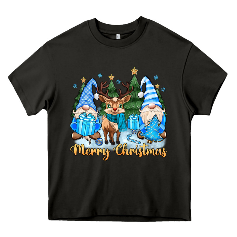 Merry Christmas Gnome Heavy Core Tee by MaliasSmallBusiness | Teevron
