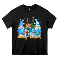Black merry christmas gnome Heavy Core Tee - MaliasSmallBusiness