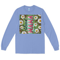 Colony Blue Blessed mama with daisy and leopard Long Sleeve Tee - RanaPortraitStore