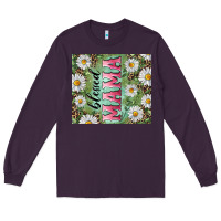 Plum Blessed mama with daisy and leopard Long Sleeve Tee - RanaPortraitStore