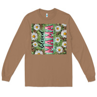 Toasted Coconut Blessed mama with daisy and leopard Long Sleeve Tee - RanaPortraitStore