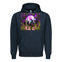 Navy witch hand tumbler Zipper Hoodie - BundleAndBundleShop
