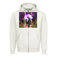 Oatmeal Heather witch hand tumbler Zipper Hoodie - BundleAndBundleShop