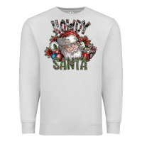 Dove Grey howdy santa Premium Sweatshirt - SublimationCraftShop