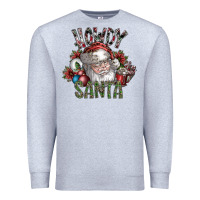 Heather Grey howdy santa Premium Sweatshirt - SublimationCraftShop