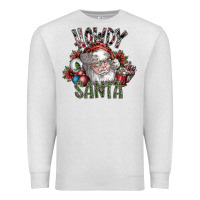 Oatmeal Heather howdy santa Premium Sweatshirt - SublimationCraftShop
