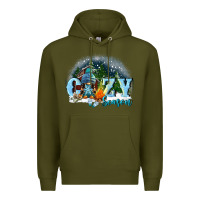 Army Green cozy season Premium Hoodie - FaDigitalArtStudio