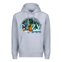Heather Grey cozy season Premium Hoodie - FaDigitalArtStudio