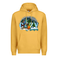 Mustard cozy season Premium Hoodie - FaDigitalArtStudio