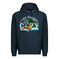 Navy cozy season Premium Hoodie - FaDigitalArtStudio
