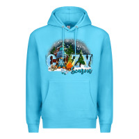 Ocean Blue cozy season Premium Hoodie - FaDigitalArtStudio