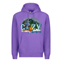 Purple cozy season Premium Hoodie - FaDigitalArtStudio