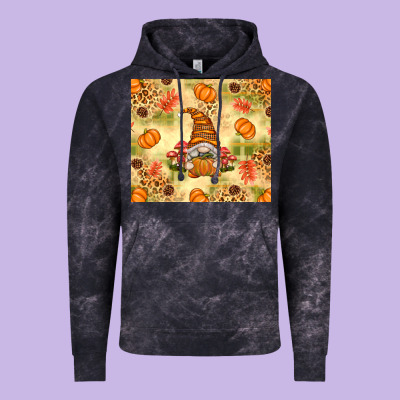 Fall Pumpkins And Gnome With Leopard Vintage Hoodie Designed By Texasbilliewilder