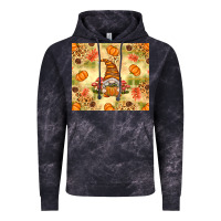 Cloud Black Fall Pumpkins and Gnome with Leopard Vintage Hoodie - texasbilliewilder