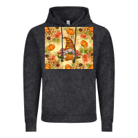 Vintage Black Fall Pumpkins and Gnome with Leopard Vintage Hoodie - texasbilliewilder