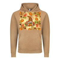Vintage Camel Fall Pumpkins and Gnome with Leopard Vintage Hoodie - texasbilliewilder