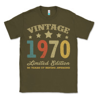 Army Green Vintage 1970 Limited Edition 50 Years Of Being Awesome Classic Tee - Bettercallsaul