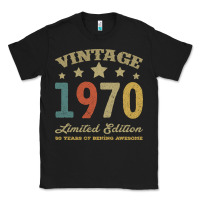 Black Vintage 1970 Limited Edition 50 Years Of Being Awesome Classic Tee - Bettercallsaul