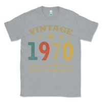 Heather Grey Vintage 1970 Limited Edition 50 Years Of Being Awesome Classic Tee - Bettercallsaul
