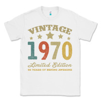 White Vintage 1970 Limited Edition 50 Years Of Being Awesome Classic Tee - Bettercallsaul