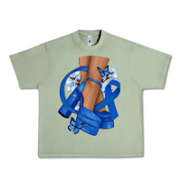 Oil Green Colon Cancer diva blue ribbon Urban Heavy Tee - NancyCooperArtShop