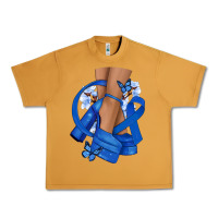 Colon Cancer Diva Blue Ribbon Urban Heavy Tee | Teevron