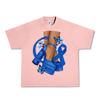 Salmon Colon Cancer diva blue ribbon Urban Heavy Tee - NancyCooperArtShop