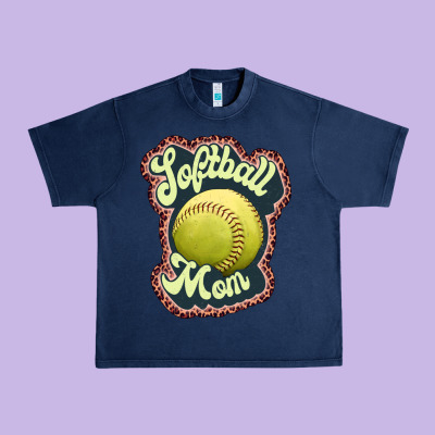 Softball Mom Urban Heavy Tee Designed By Jahusdesignshop